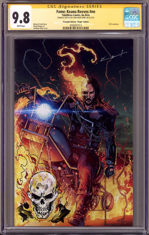 Fame: Keanu Reeves   [nn] CGC 9.8 (NM/M)   () Uribe Virgin  Exclusive Variant  Signed / Remarked x1 Cover Jonathan Uribe