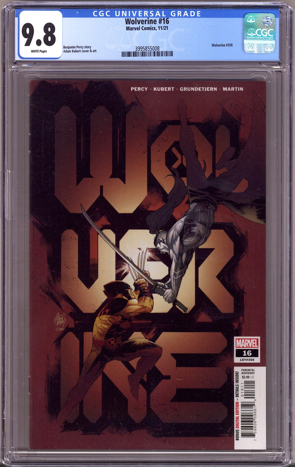 Wolverine Vol 7 15 (357) CGC 9.8 (NM/M) (2021) 
