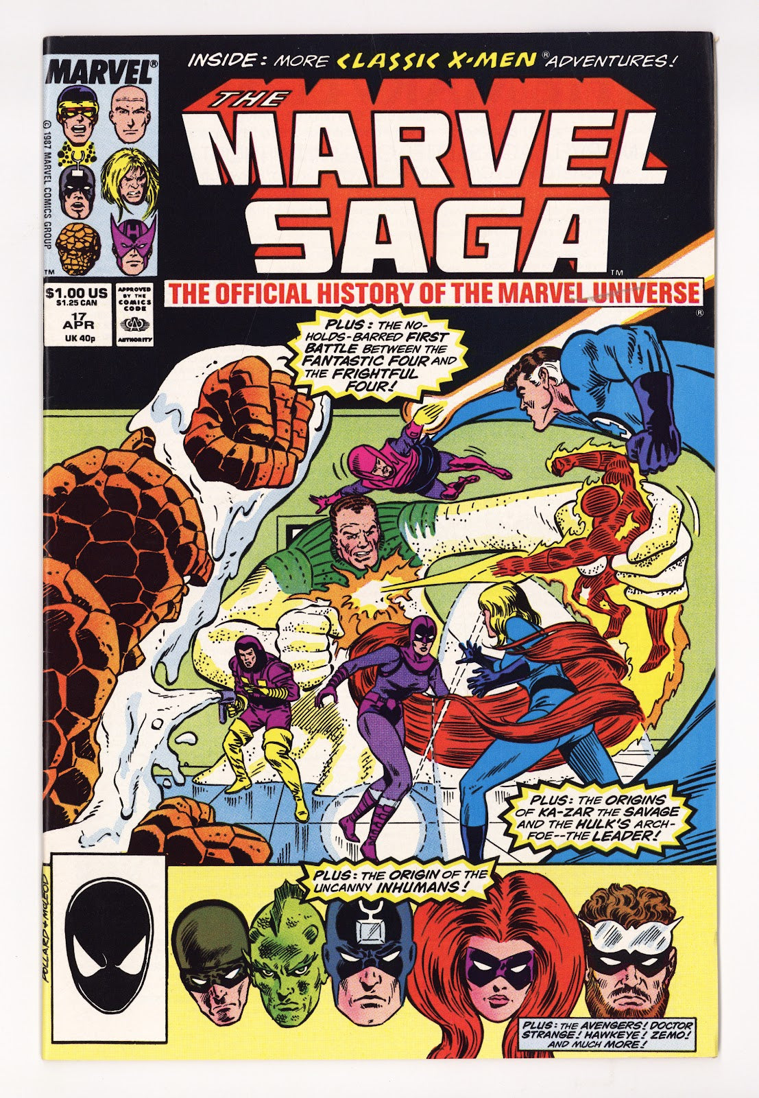 The Marvel Saga the Official History of the Marvel Universe 17 High Grade (1987) Direct 