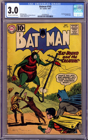 Batman Vol 1 143 CGC 3.0 (GD/VG)   (1961)