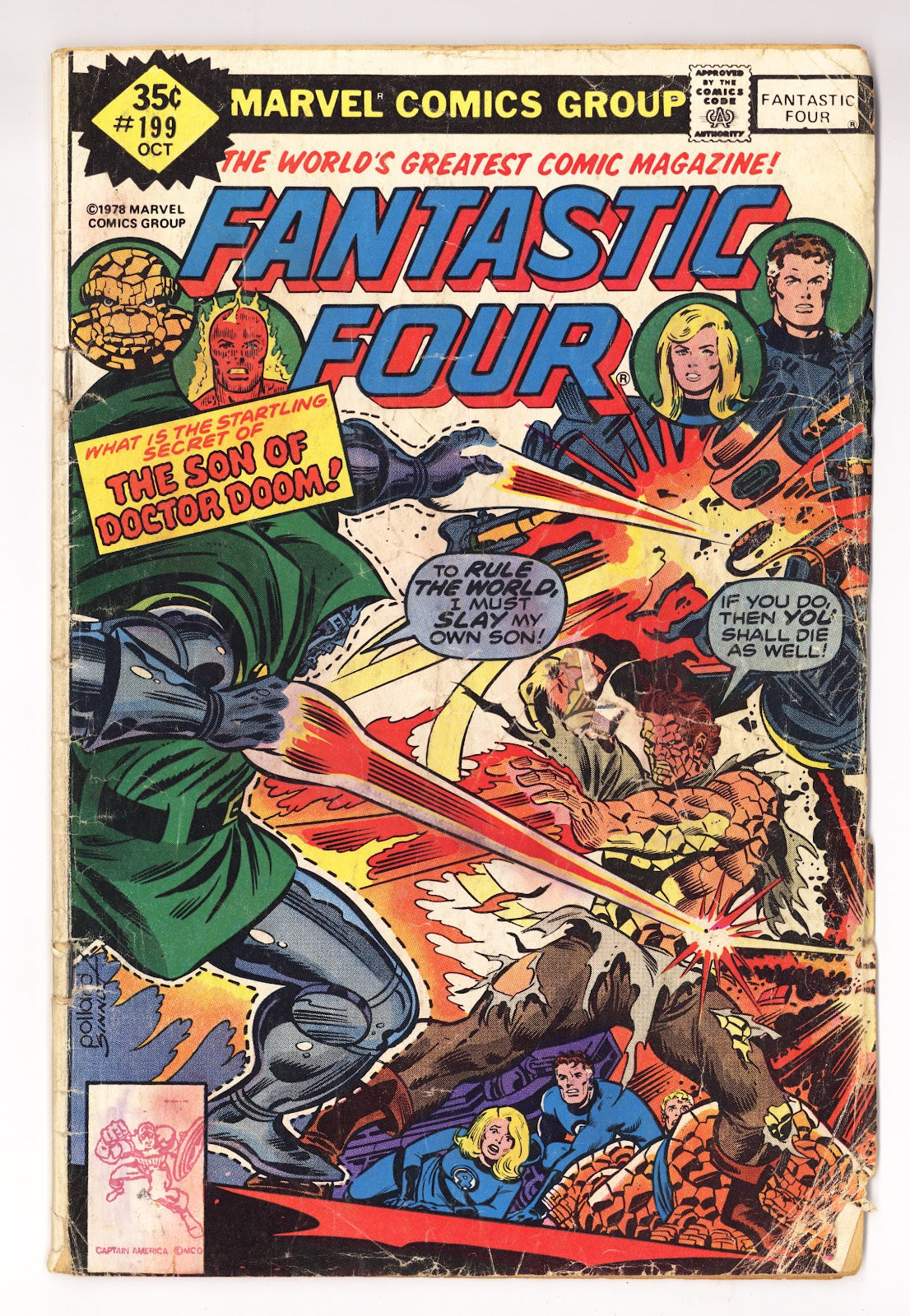 Fantastic Four Vol 1 199 Very Low Grade (1978) Whitman With Month 