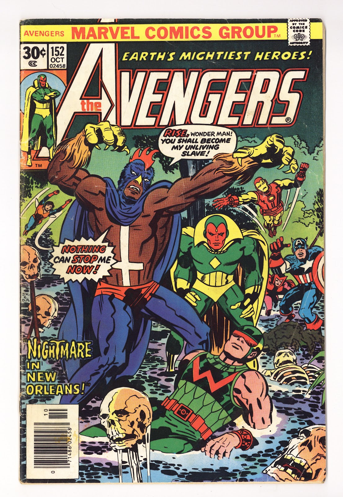 The Avengers Vol 1 152  Very Low Grade   (1976)     
