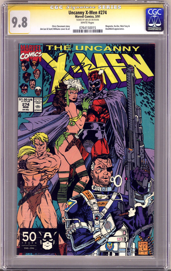 The Uncanny X-Men Vol 1 274 CGC 9.8 (NM/M) (1991) Signed x1 Cover Jim Lee