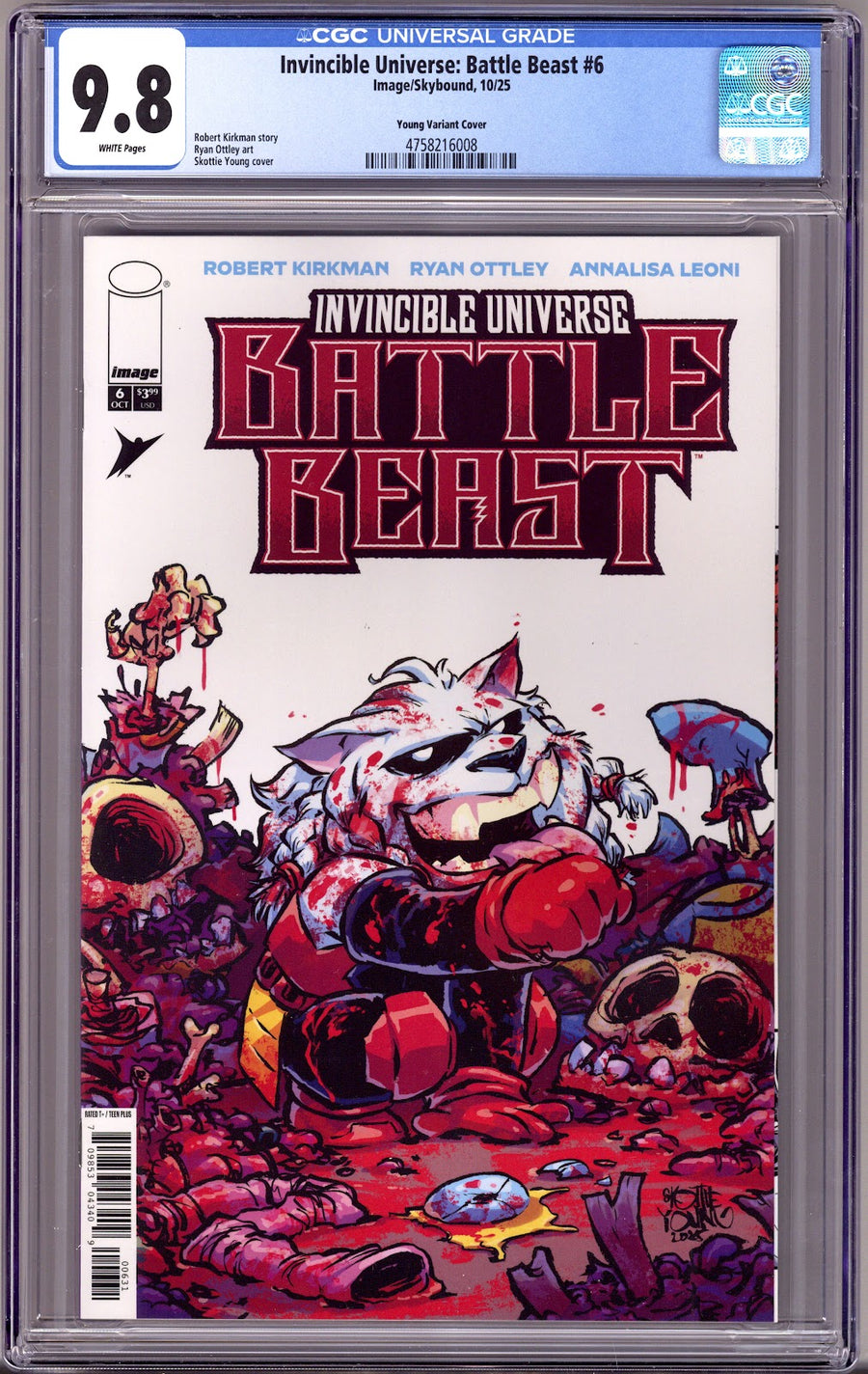 Invincible Universe: Battle Beast   6 CGC 9.8 (NM/M)   (2025) Young   Exclusive Variant