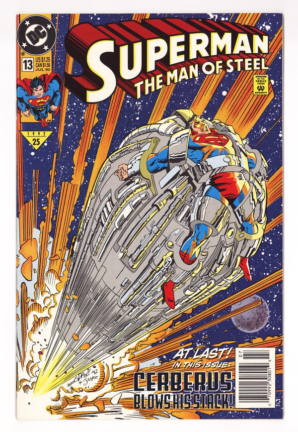 Superman: The Man of Steel 13 Mid Grade (1992) Newsstand