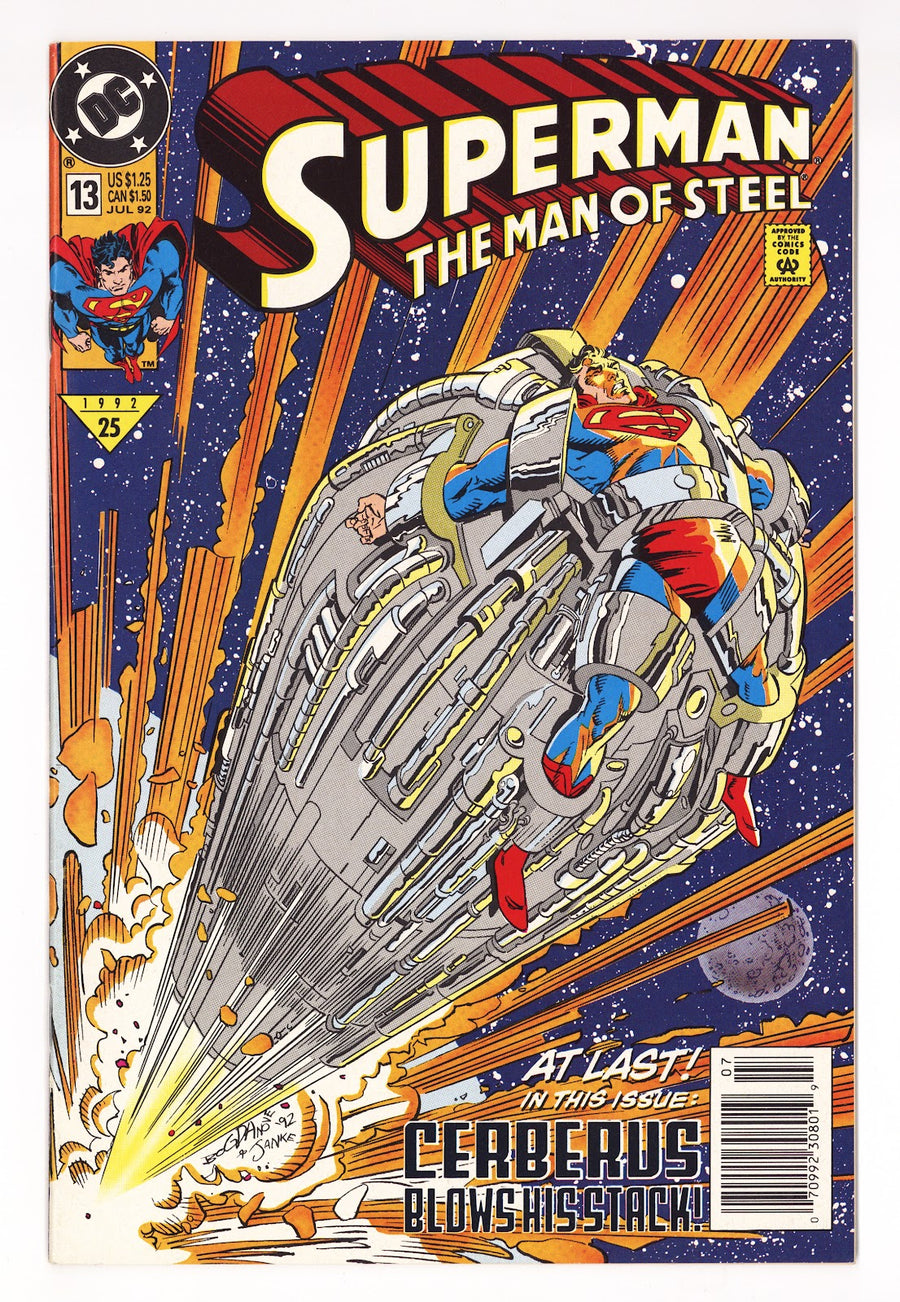 Superman: The Man of Steel 13 Mid Grade (1992) Newsstand 