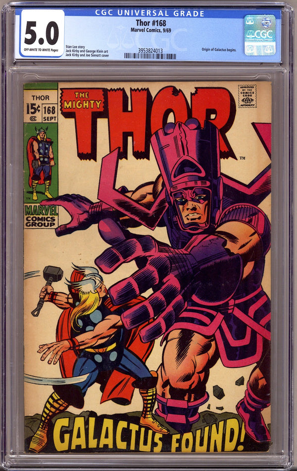 Thor Vol 1 168 CGC 5.0 (VG/FN)   (1969)