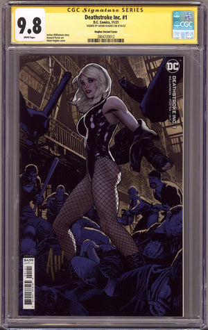 Deathstroke Inc.   1 CGC 9.8 (NM/M)   (2021) Hughes   Variant  Signed x1 Cover Adam Hughes