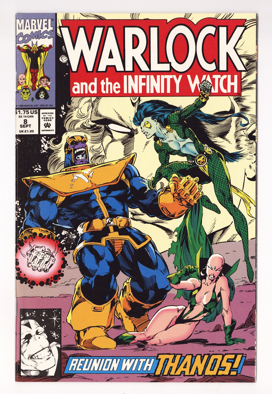 Warlock and the Infinity Watch 8 High Grade (1992) 