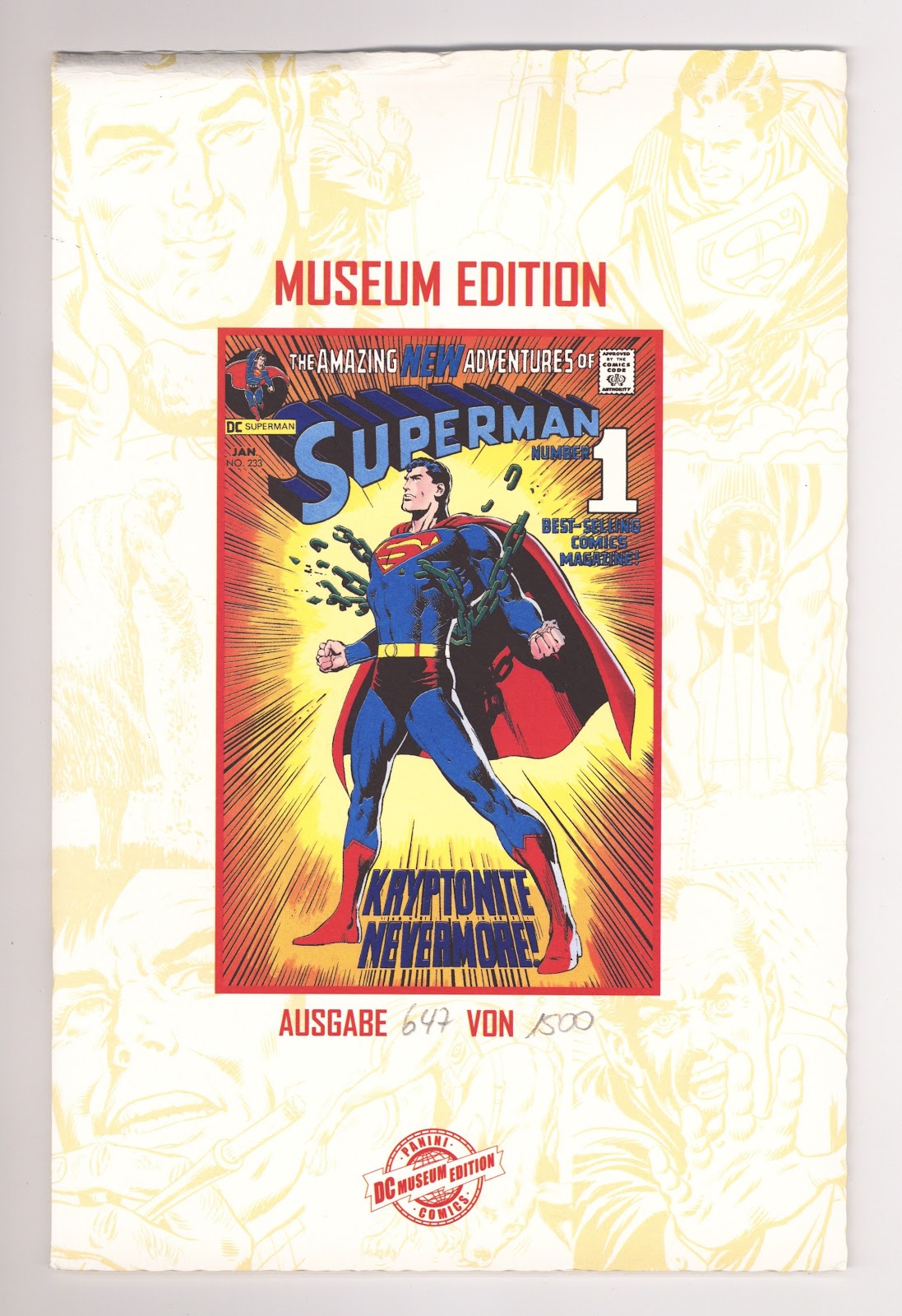 DC Museum Edition: Superman #233 4 FN (6.0) Interior Cover VF (8.0) 647/1500 (2001) 