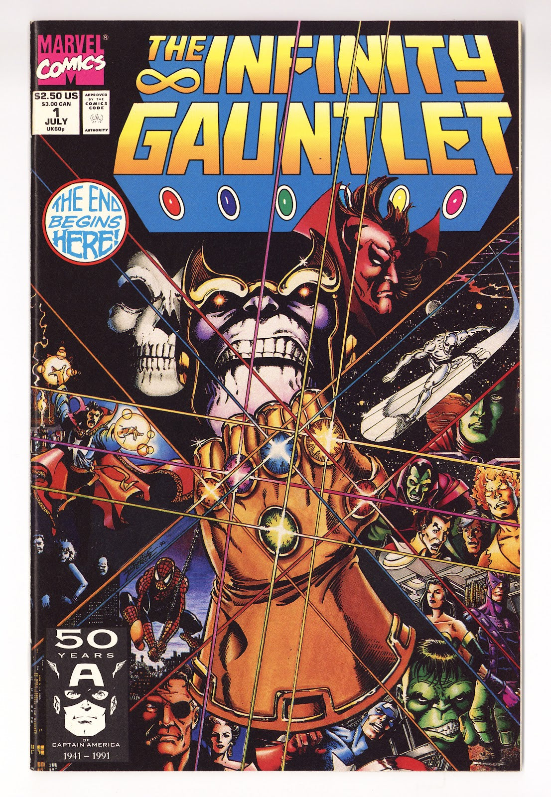 The Infinity Gauntlet Vol 1 1 VF/NM (9.0) (1991) 