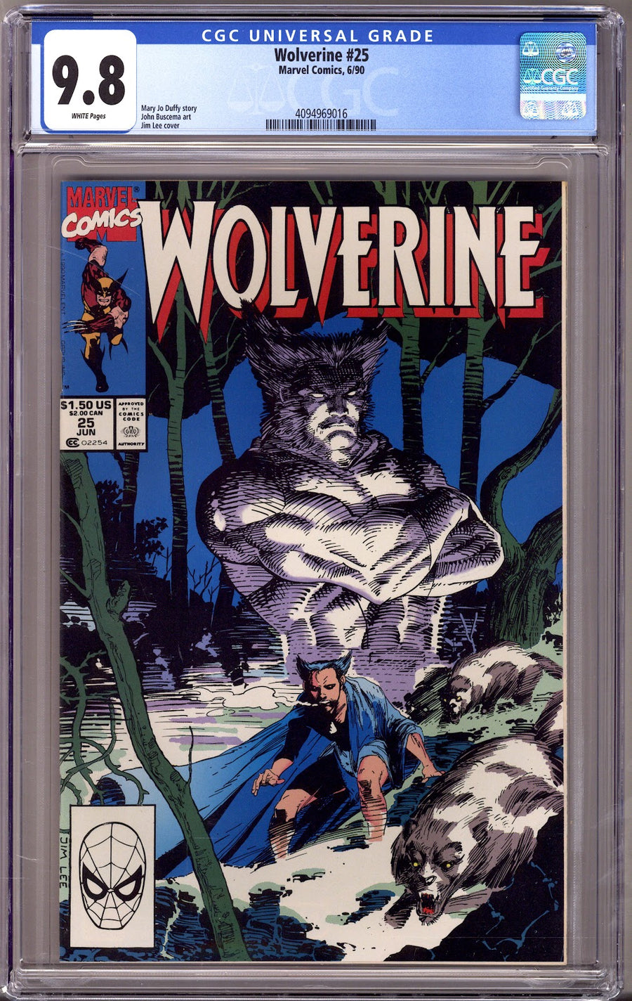 Wolverine Vol 2 25 CGC 9.8 (NM/M) (1990) 