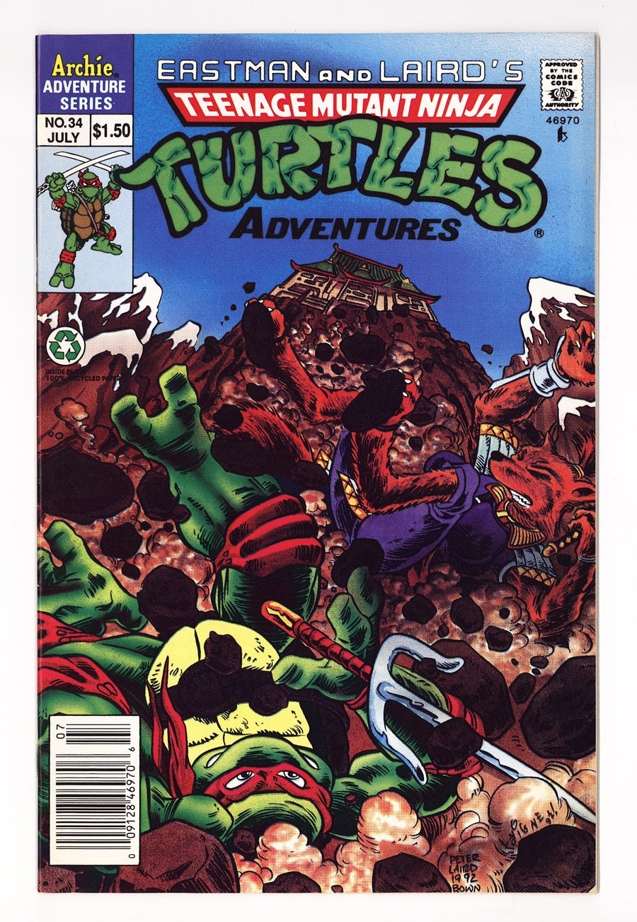 Teenage Mutant Ninja Turtles Adventures Vol 2 34  VF/NM (9.0)   (1992)   Canadian  