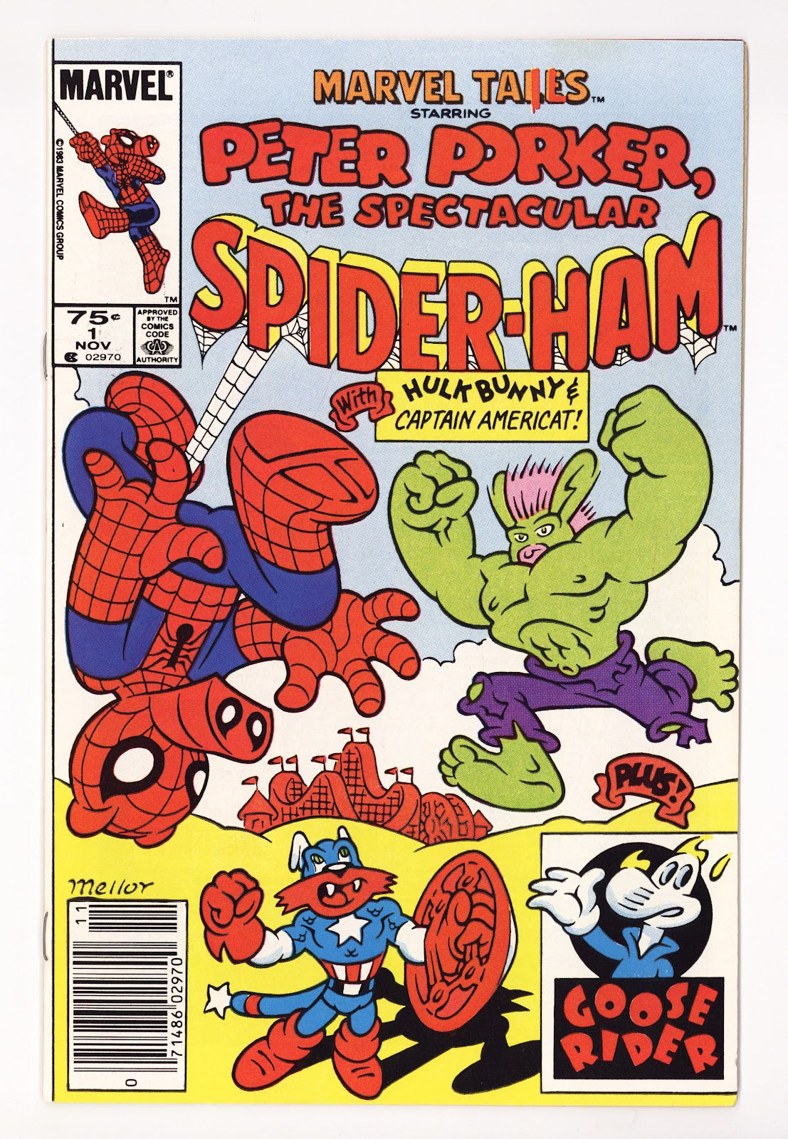 Marvel Tails Starring Peter Porker, the Spectacular Spider-Ham 1 VF- (7.5) (1983) Canadian Price Variant 