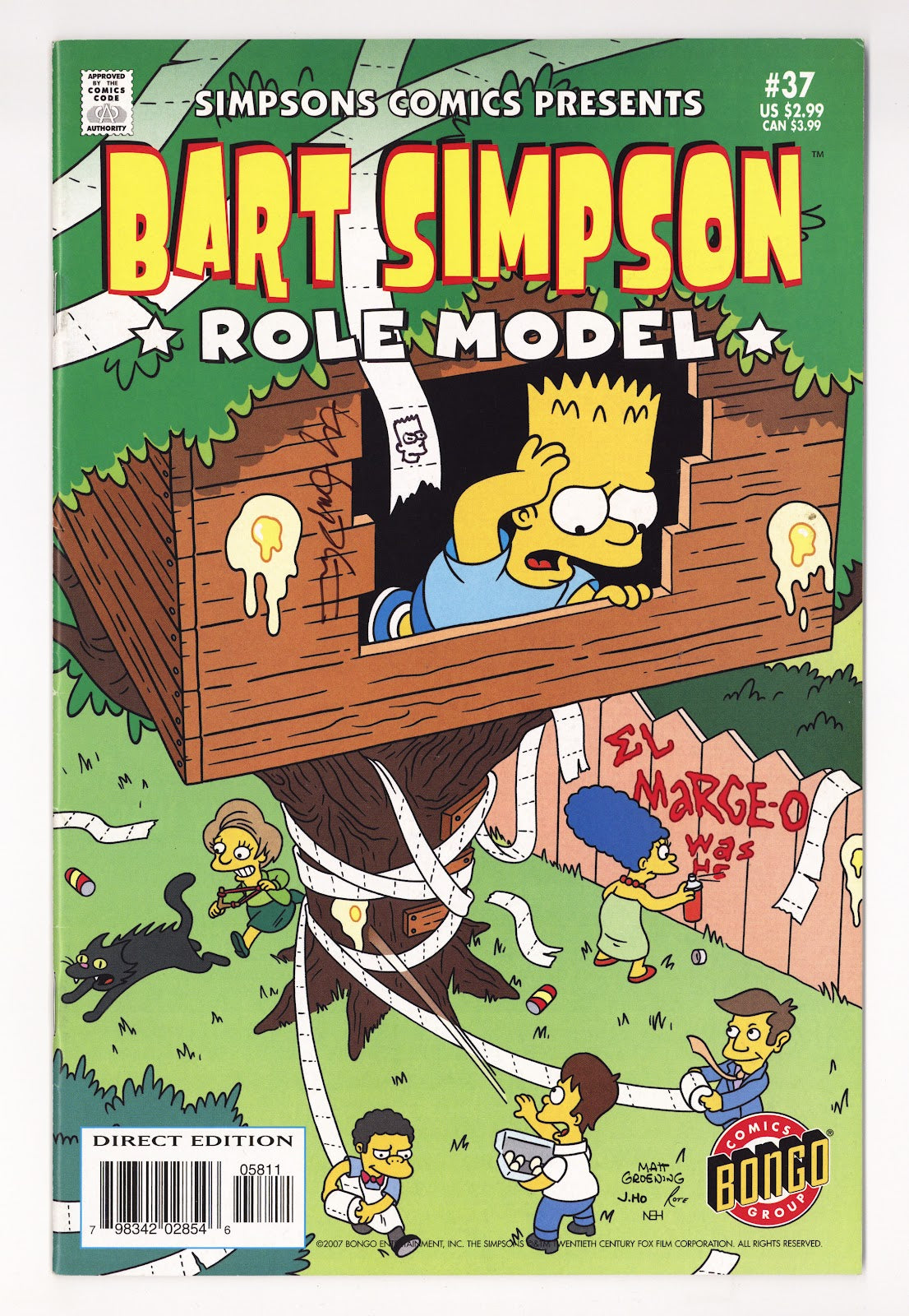 Simpsons Comics Presents Bart Simpson   37  Mid Grade   (2007)
