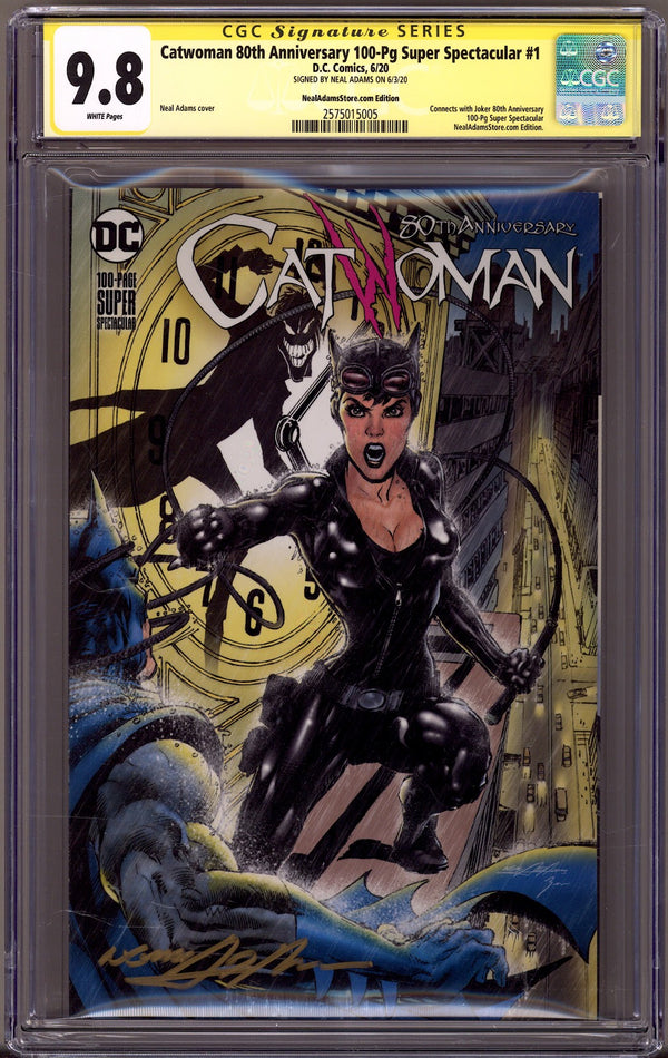 Catwoman 80th Anniversary 100-Page Super Spectacular 1 CGC 9.8 (NM/M) (2020) Adams Exclusive Variant Signed x1 Cover Neal Adams