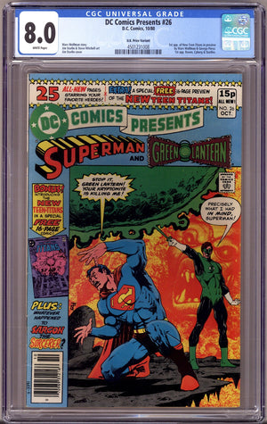 DC Comics Presents Vol 1 26 CGC 8.0 (VF) (1980) U.K. Price Variant