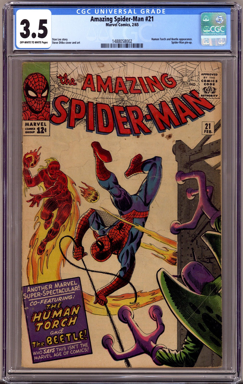 The Amazing Spider-Man Vol 1 21 CGC 3.5 (VG-)   (1965)