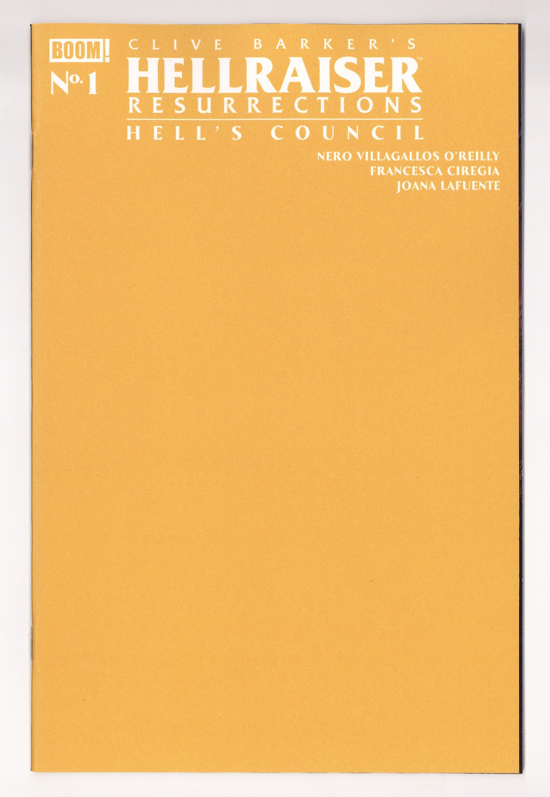 Hellraiser: Resurrections - Hell's Council  1   Sketch Blank Variant   (2026)