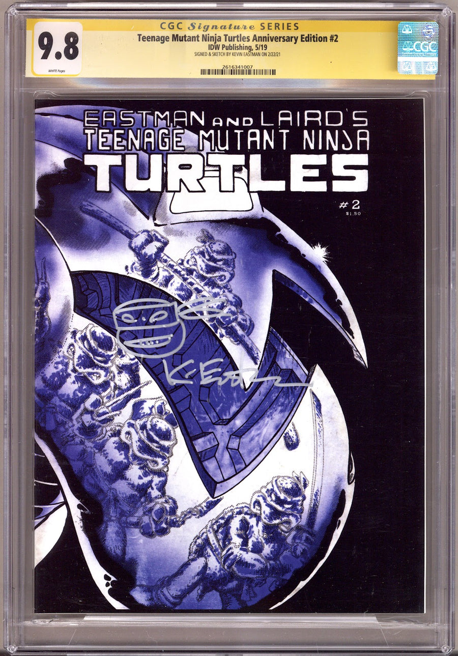 Teenage Mutant Ninja Turtles Anniversary Edition   2 CGC 9.8 (NM/M)   (2019)     Signed & Sketched x  Kevin Eastman