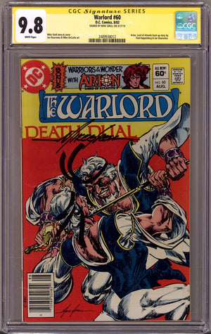 Warlord Vol 1 60 CGC 9.8 (NM/M) (1982) Newsstand Signed x1 Cover Mike Grell