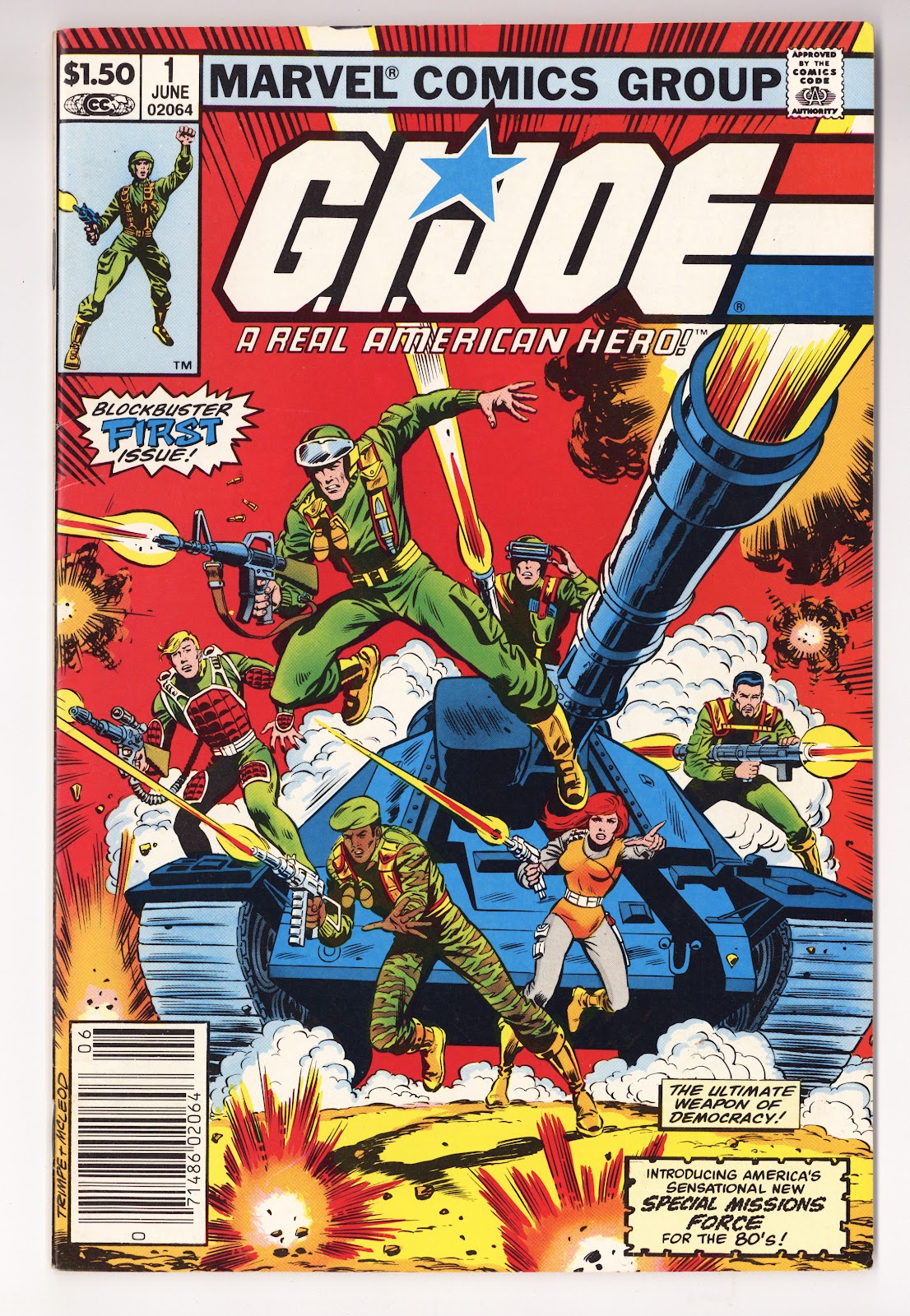 G.I. Joe, A Real American Hero Vol 1 1  FN (6.0)   (1982)   Newsstand  