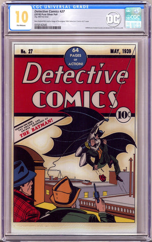 Detective Comics #27 1oz Pure Silver Foil [nn] CGC 10 (GEM) (2018)