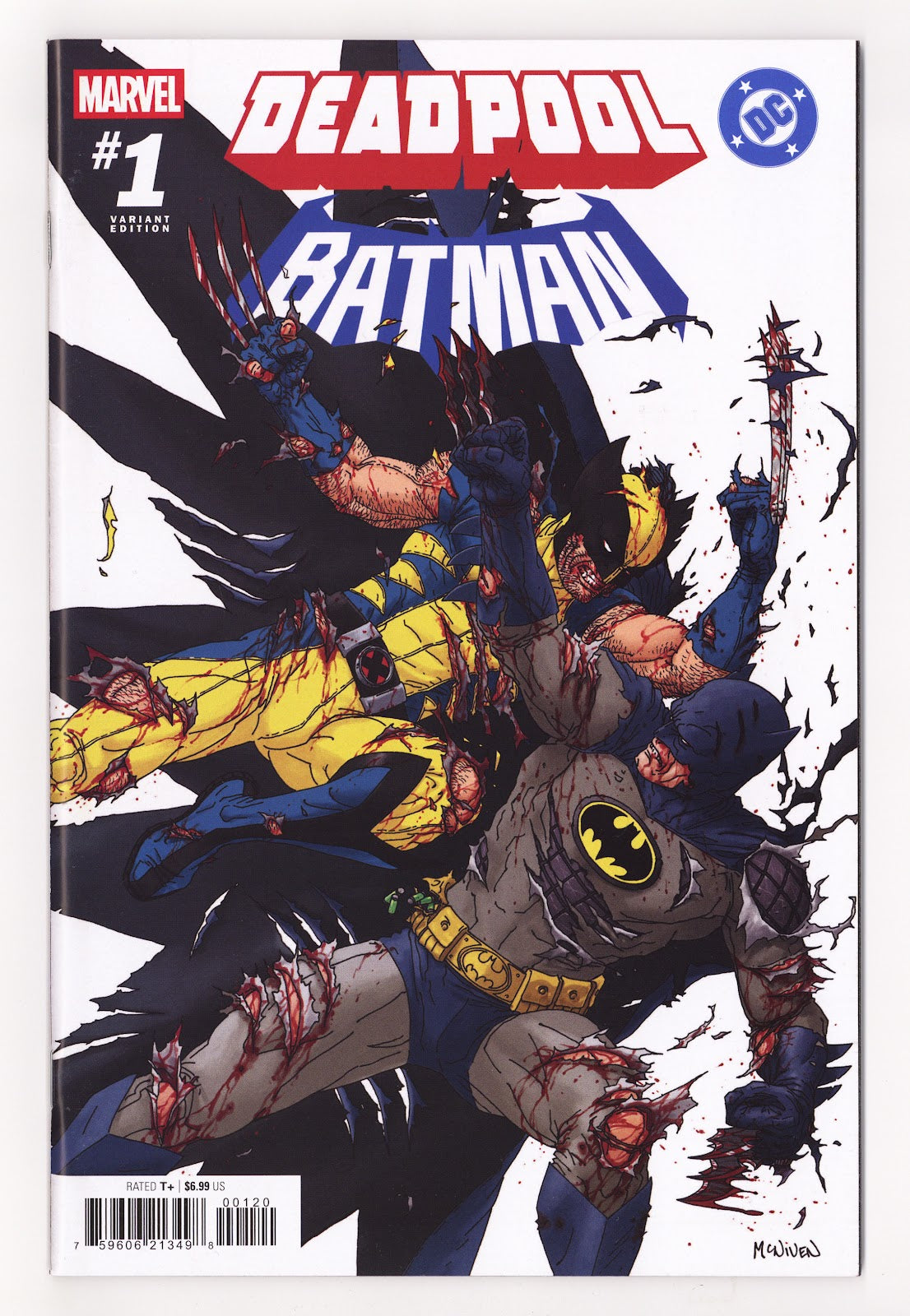 Marvel / DC: Deadpool / Batman 1 VF/NM (9.0) (2025) McNiven Incentive Variant 
