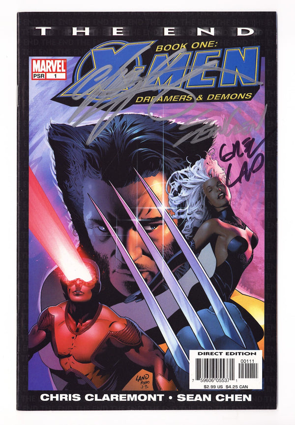 X-Men: The End Vol 1 1 VF+ (8.5) (2004)  Signed x3 Cover Claremont, Land & Chen