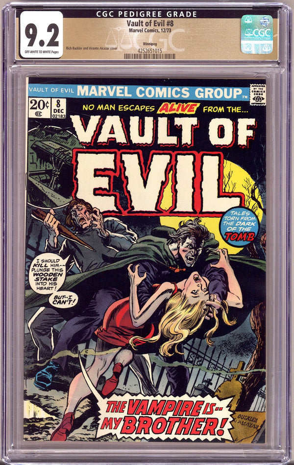 Vault of Evil   8 CGC 9.2 (NM-) Winnipeg Pedigree  (1973)
