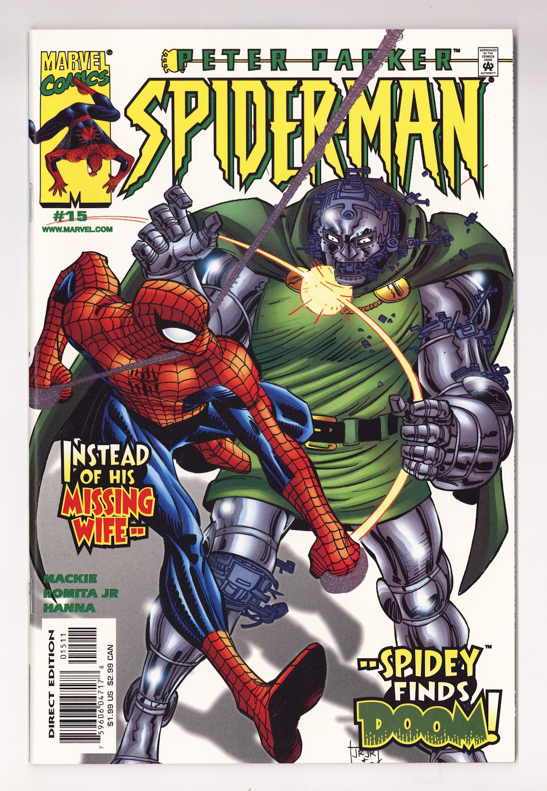 Peter Parker: Spider-Man 15 High Grade (2000) Direct Edition 