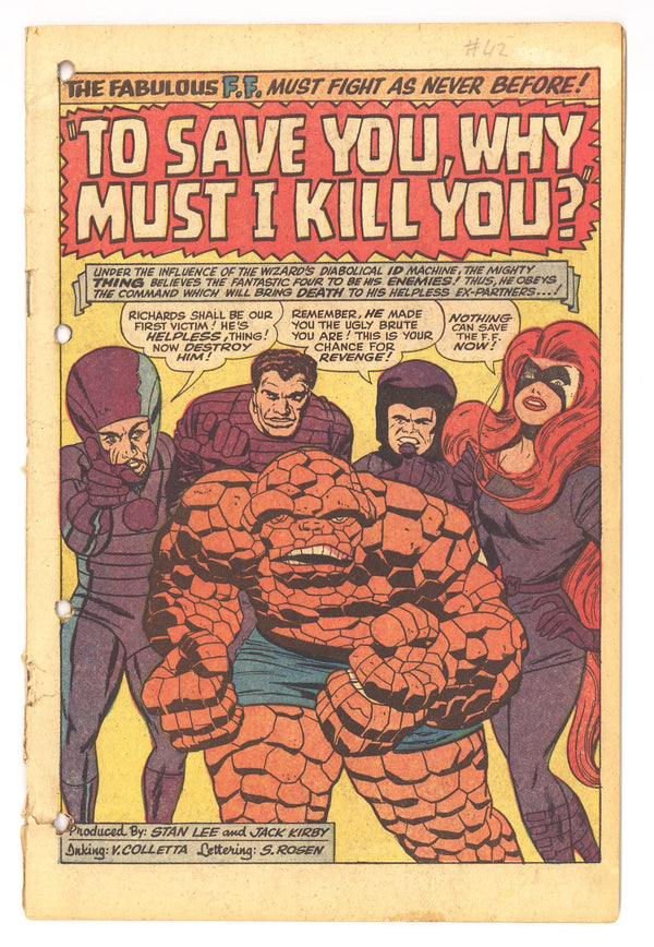 Fantastic Four Vol 1 42 Coverless (1965)