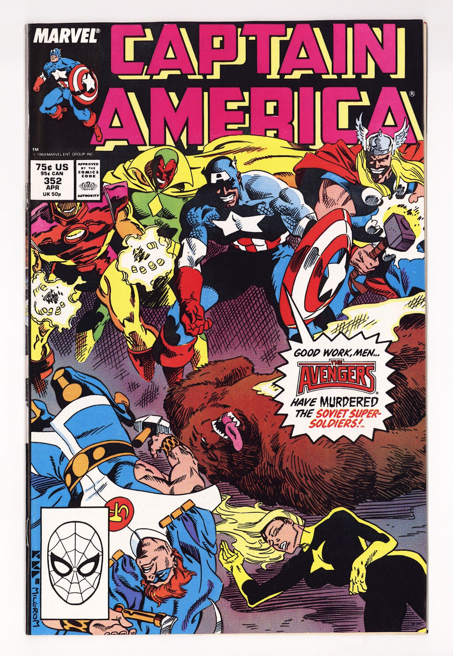 Captain America Vol 1 352  Mid Grade   (1989)