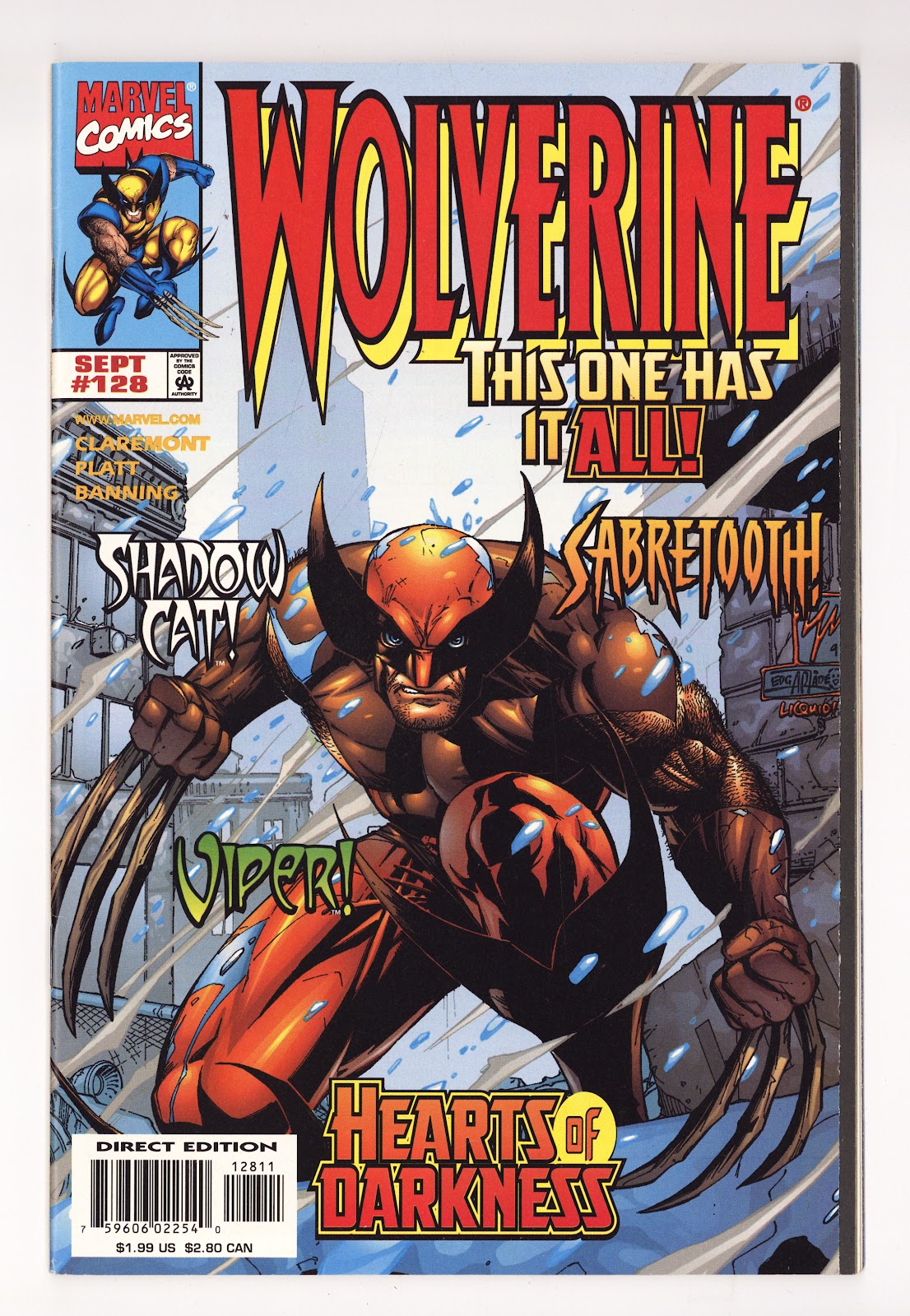 Wolverine Vol 2 128  High Grade   (1998)     