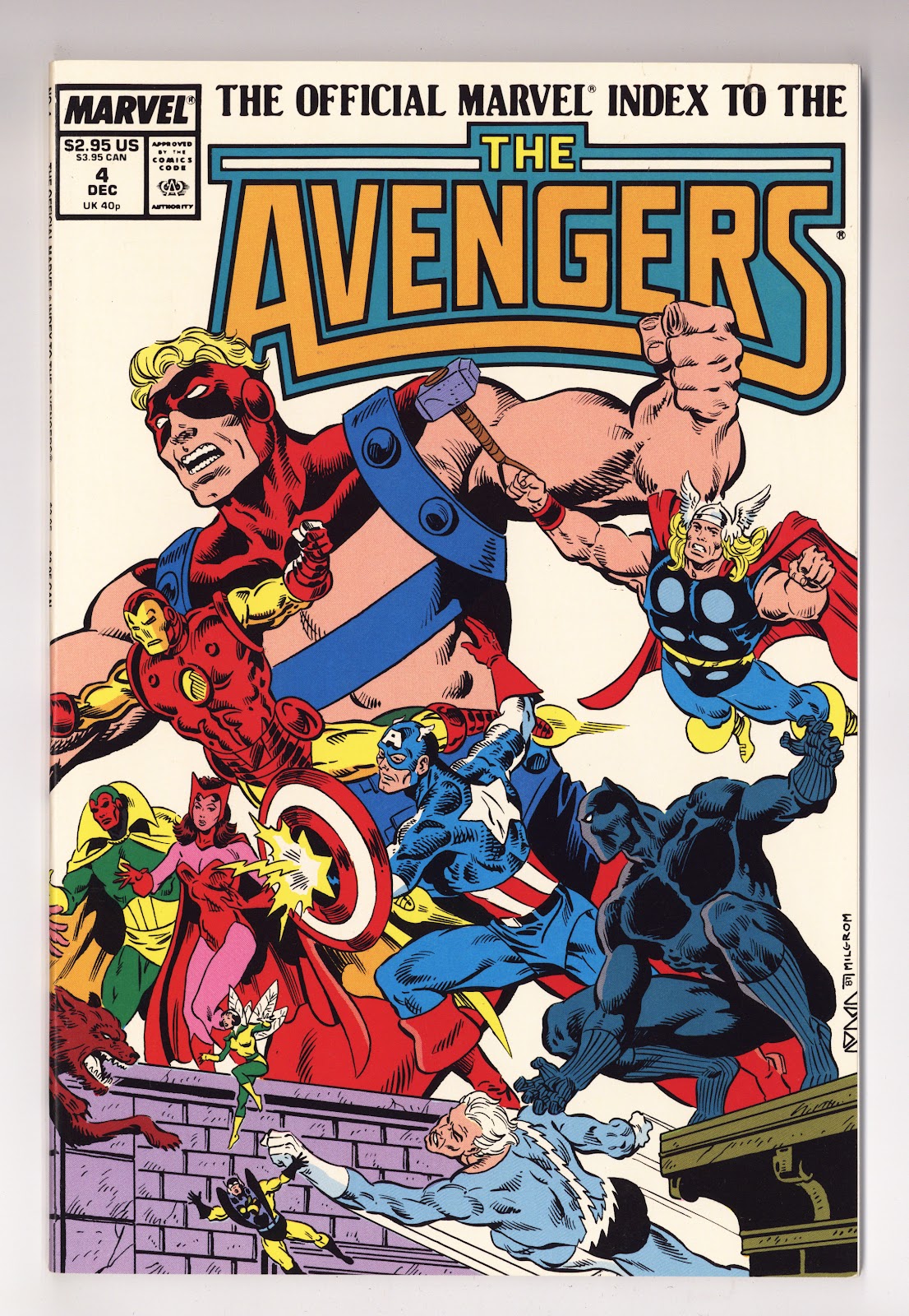 The Official Marvel Index to the Avengers Vol 1 4  High Grade   (1987)     