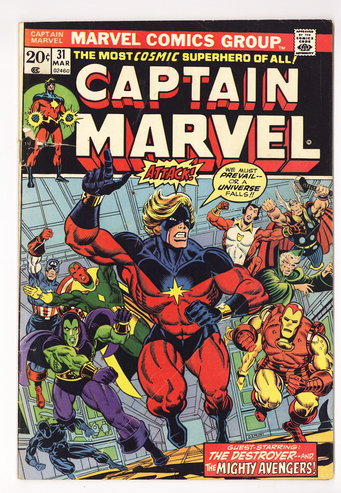 Captain Marvel Vol 1 31 Low Grade (1973) 