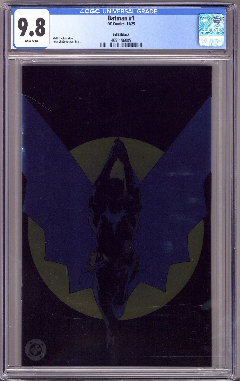 Batman Vol 4 1 CGC 9.8 (NM/M) (2025) Jimenez Foil Blind Bag Variant 