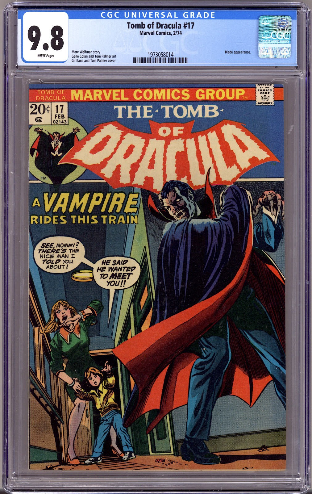 Tomb of Dracula Vol 1 17 CGC 9.8 (NM/M)   (1974)