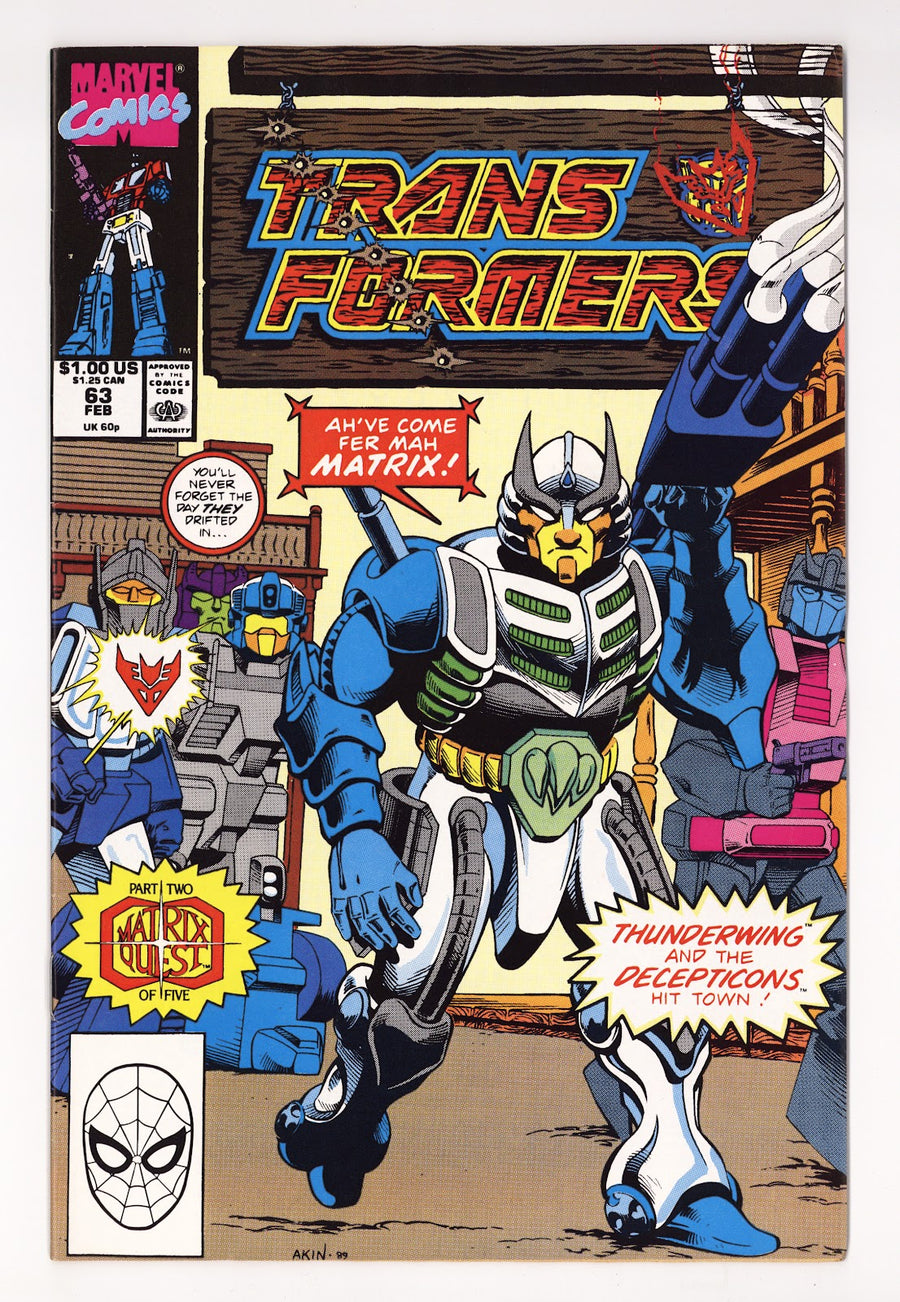 The Transformers Vol 1 63  VF+ (8.5)   (1990)     