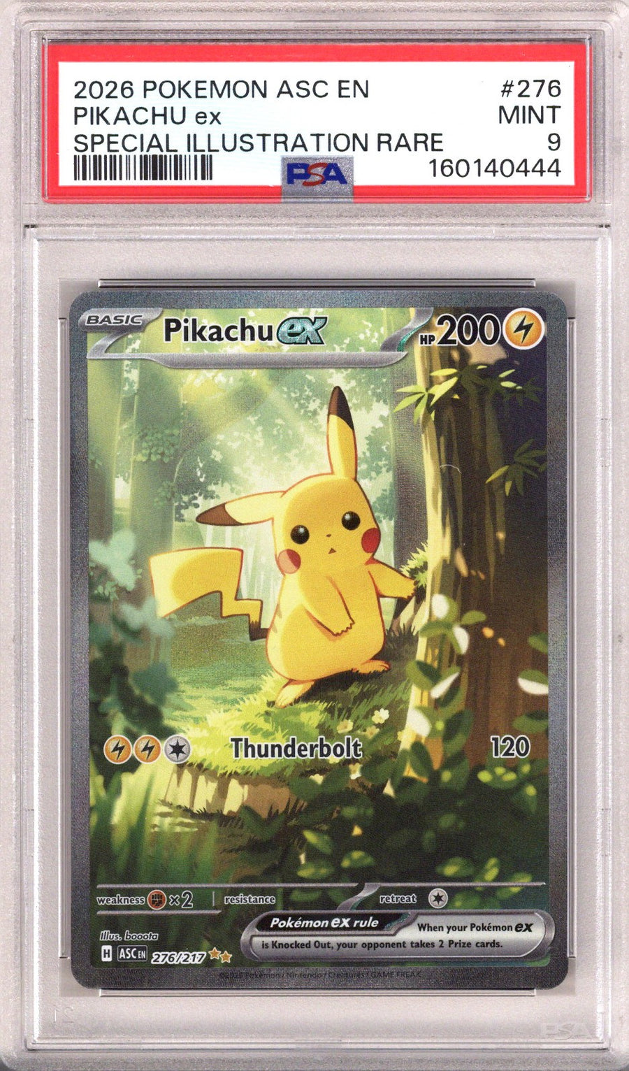 Pokemon Ascended Heroes Pikachu Ex PSA 9 (2026)