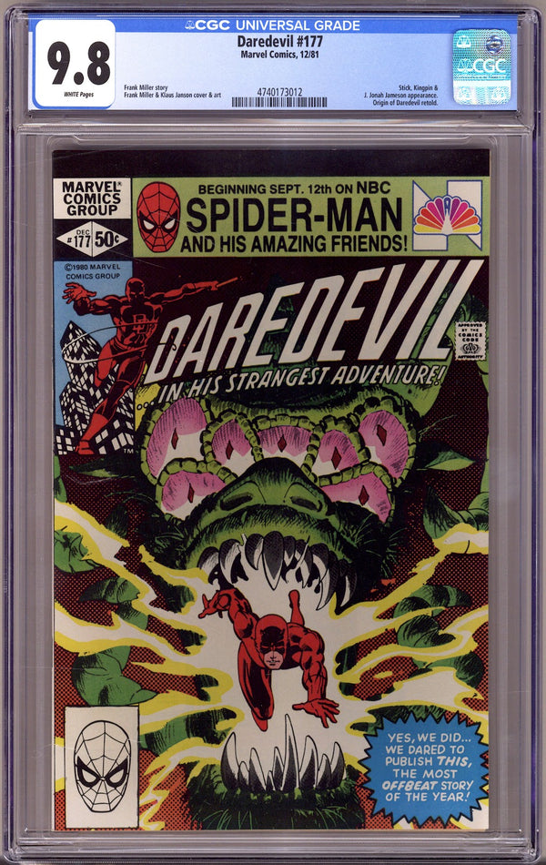 Daredevil Vol 1 177 CGC 9.8 (NM/M) (1981)