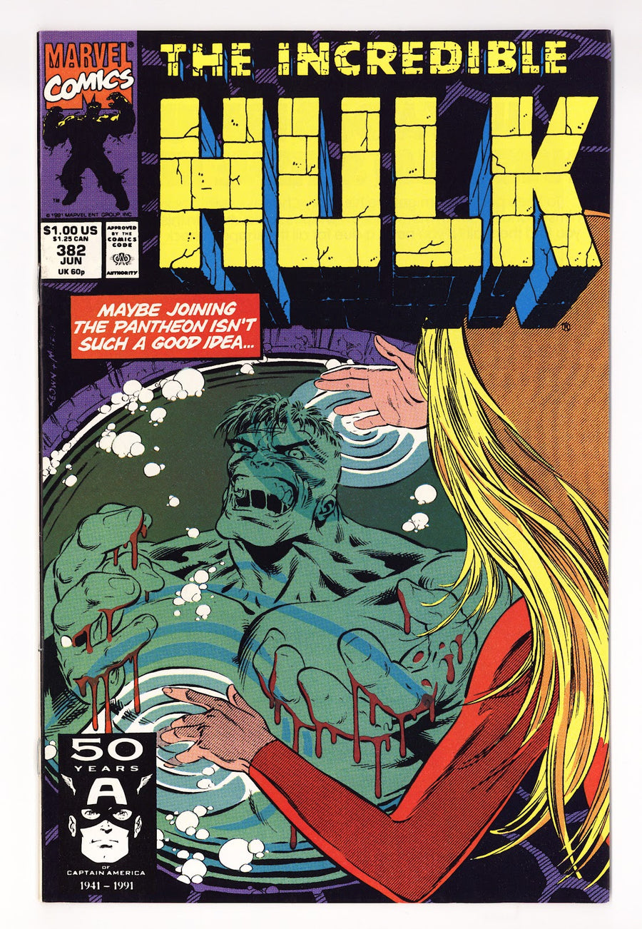 The Incredible Hulk Vol 1 382  High Grade   (1991)     