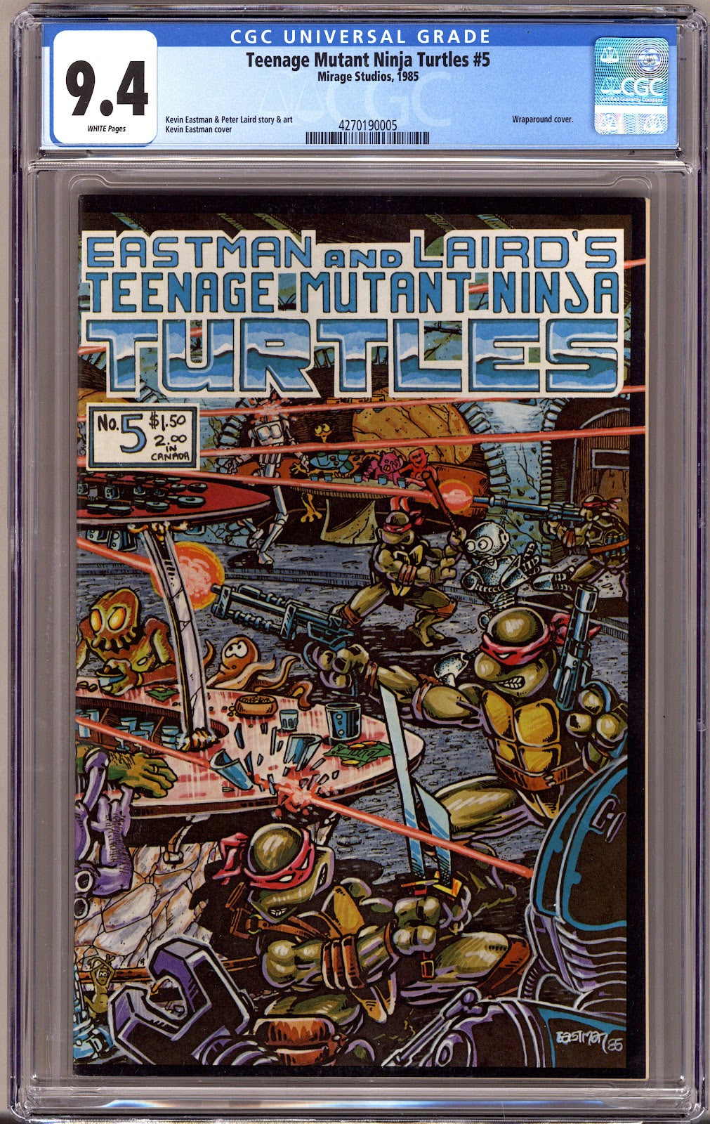 Teenage Mutant Ninja Turtles Vol 1 5 CGC 9.4 (NM)   (1985)