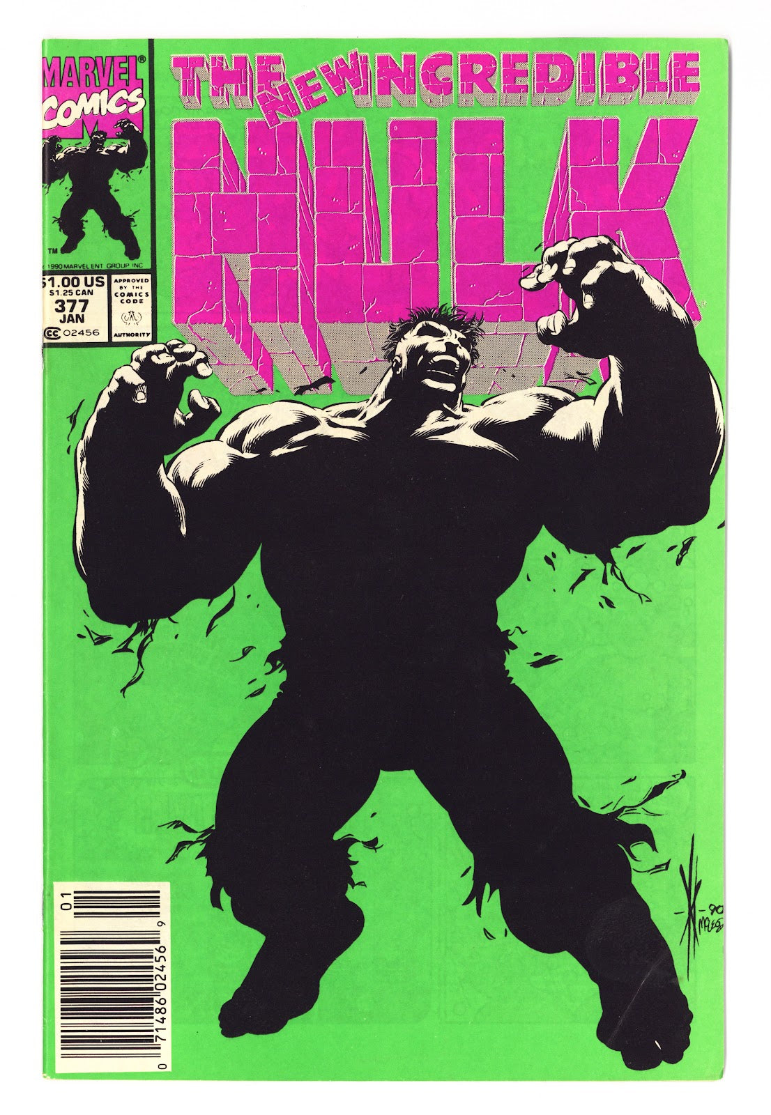 The Incredible Hulk Vol 1 377  FN (6.0)   (1991)   Newsstand  