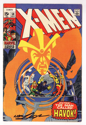 The X-Men Vol 1 58 VG+ (4.5) (1969) Signed x1 Cover Neal Adams