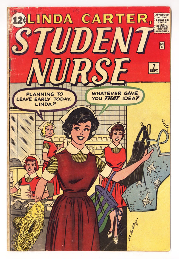 Linda Carter, Student Nurse Vol 1 7  VG- (3.5)   (1962)