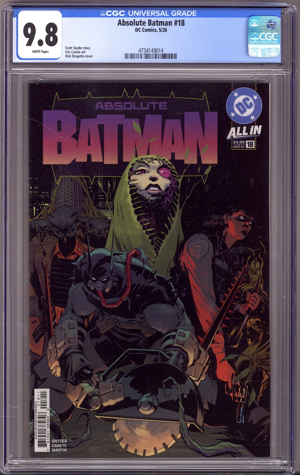 Absolute Batman 18 CGC 9.8 (NM/M) (2026) 