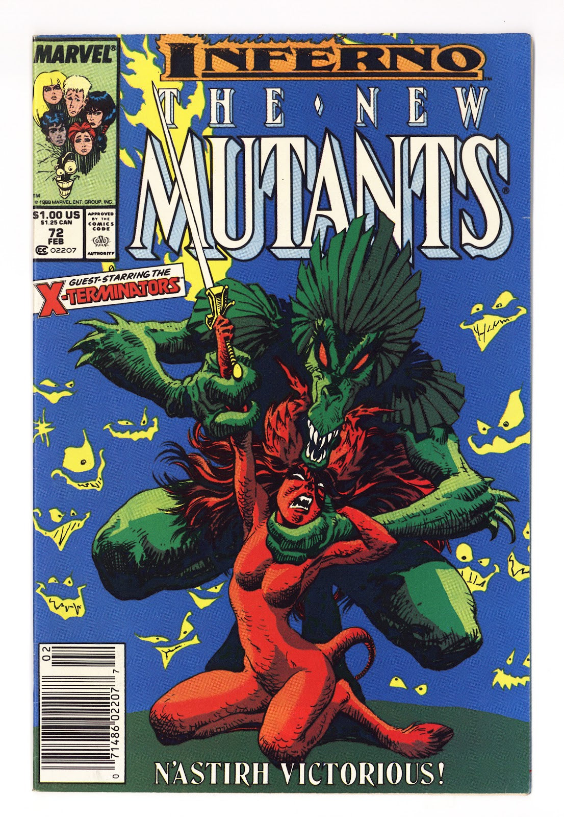 The New Mutants Vol 1 72  Mid Grade   (1989)   Newsstand