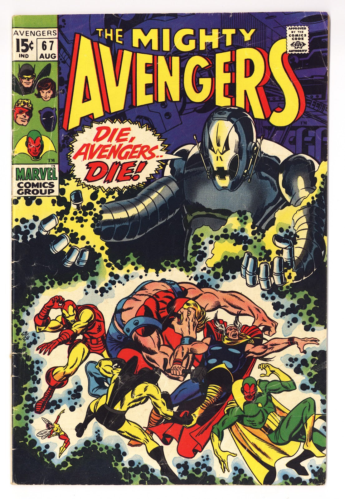 The Avengers Vol 1 67  VG- (3.5)   (1969)     