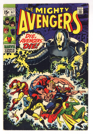 The Avengers Vol 1 67  VG- (3.5)   (1969)
